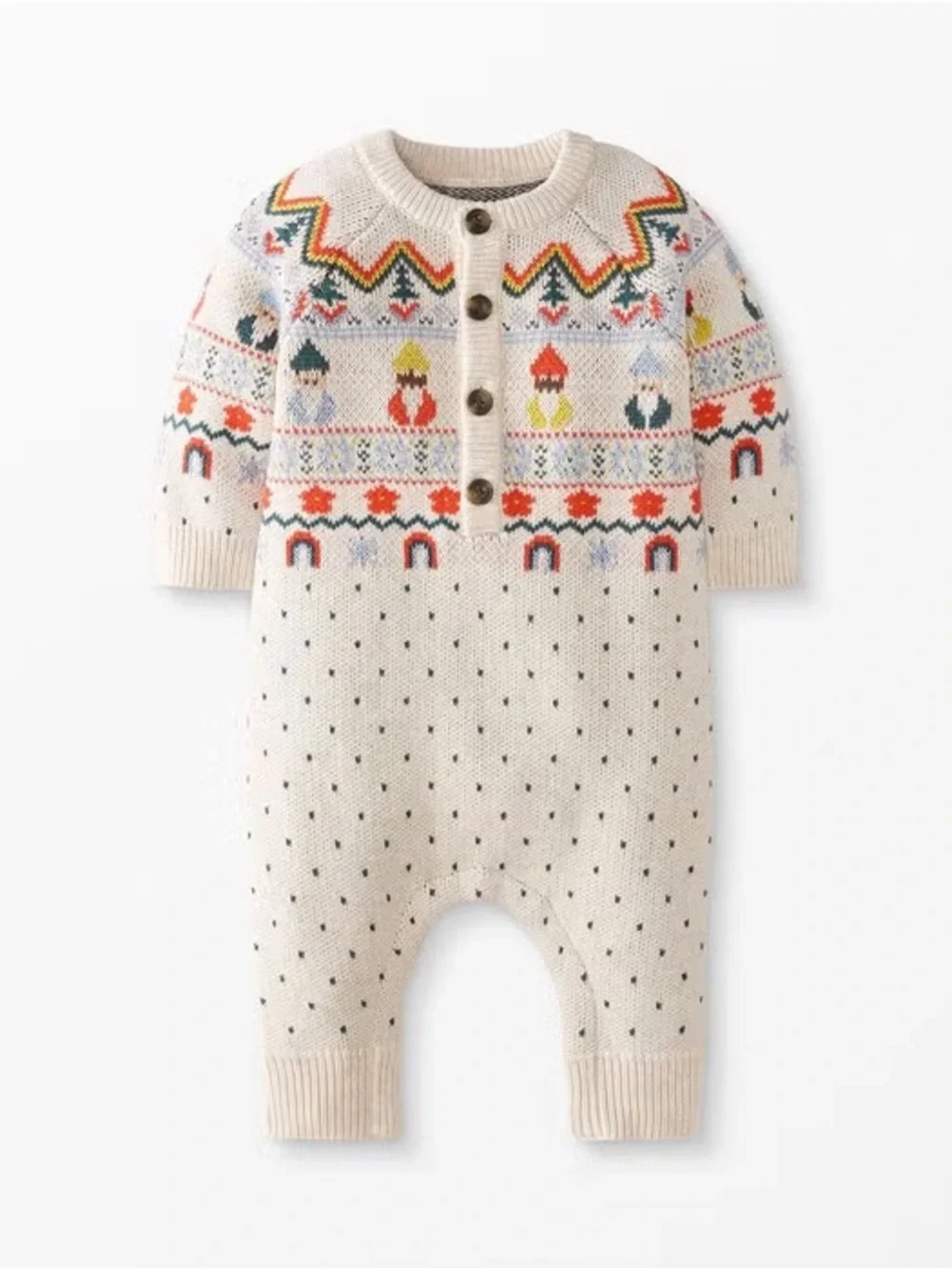 Hanna Andersson Holiday Romper 3-6 Months Combed Cotton